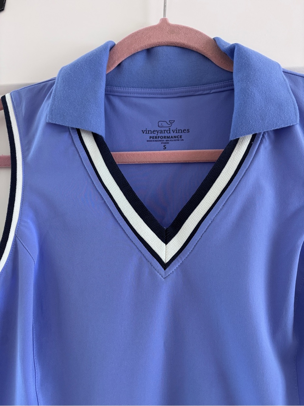 Vineyard Vines Periwinkle Sleeveless V-Neck Pleated Golf Mini Dress - Picture 5 of 7